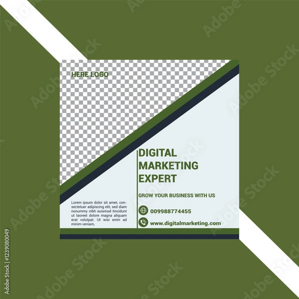Fototapeta Editable Digital Marketing Post Template