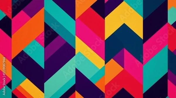 Fototapeta Eye-catching chevron pattern ideal for creating fun environments.