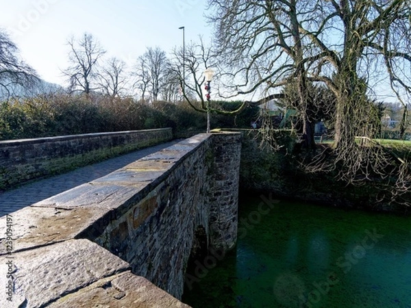 Fototapeta Muehlengraben bridge in Essen-Kettwig, architectural monument