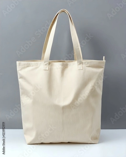 Fototapeta Blank tote bag:  Own it.  Design your own, express your style, or use it as a canvas for your unique business branding