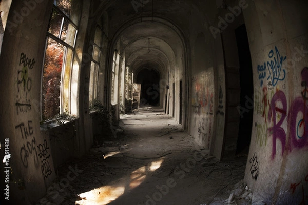 Obraz Il corridoio del manicomio