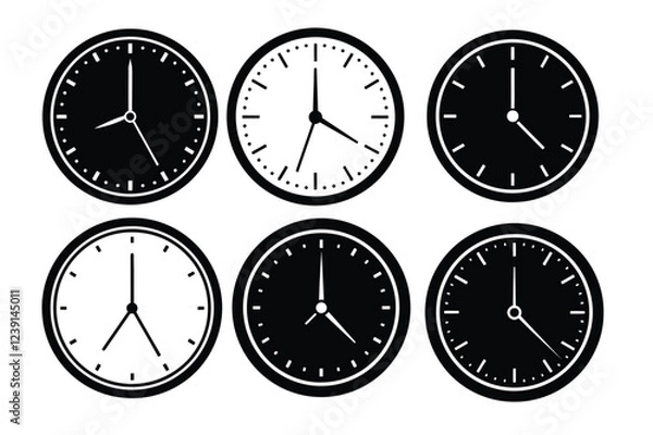 Fototapeta set of clock