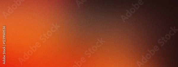 Fototapeta abstract background with blurred gradient of red orange, dark brown hues, noise effect