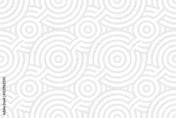 Fototapeta seamless pattern with bold striped circles. Stylish geometric texture background