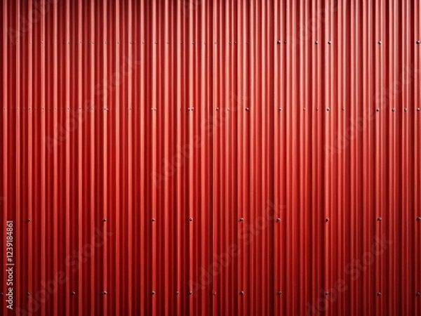Fototapeta Rustic Red Corrugated Metal Surface Background