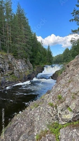 Obraz river in the mountains