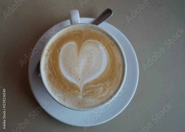 Fototapeta Cappuccino mit Herz