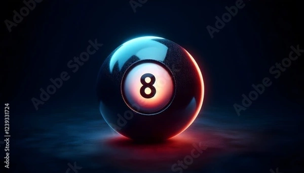 Fototapeta Magic 8 Ball Glow, GENERATIVE AI	
