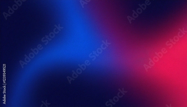 Obraz glowing blue and crimson patten on dark background grainy gradient noise texture poster banner backdrop summary design electricity point historical past