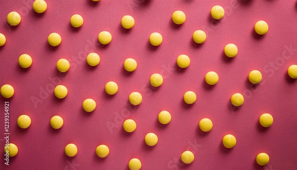 Obraz summary background of yellow dots on pink historical past