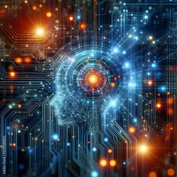 Obraz Technology AI Artificial Intelligence, deep learning cloud