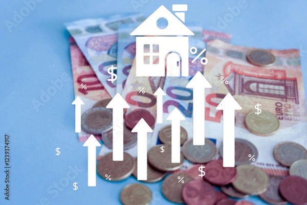 Obraz Global housing crisis, housing prices rise due to overpopulation, rental crisis.