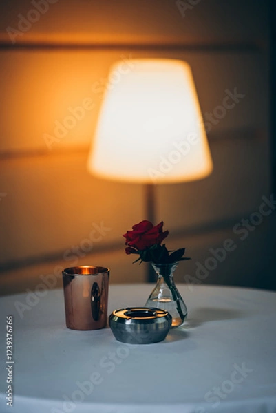 Obraz rose on a table