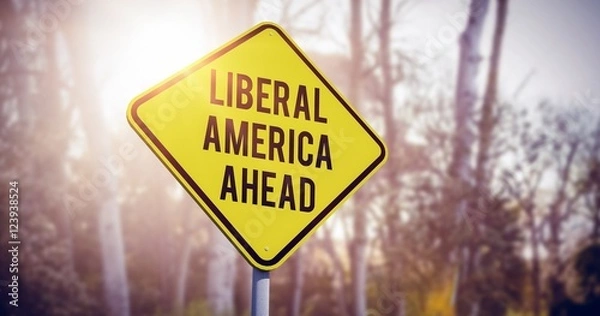Obraz Composite image of liberal america ahead