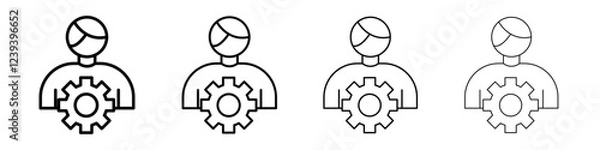 Obraz Administrator icon Flat illustration sign