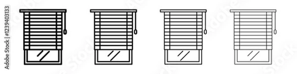 Obraz Blinds icon Flat illustration sign