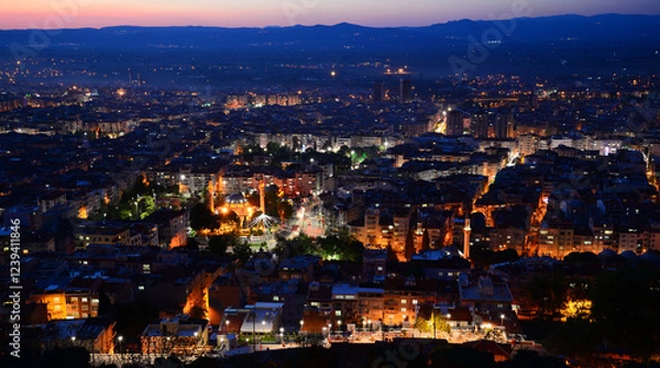 Obraz A panorama view from Manisa, Turkey