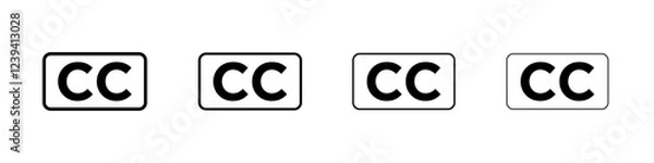 Obraz Closed caption icon linear logo isolated