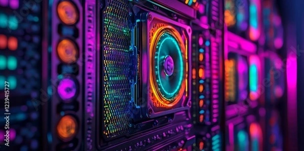 Fototapeta Efficient cooling and optimal performance are achieved by this CPU cooler, as highlighted in best reviews due to its powerful cooling technology and radiator design