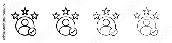 Obraz Customer experience icon linear logo isolated