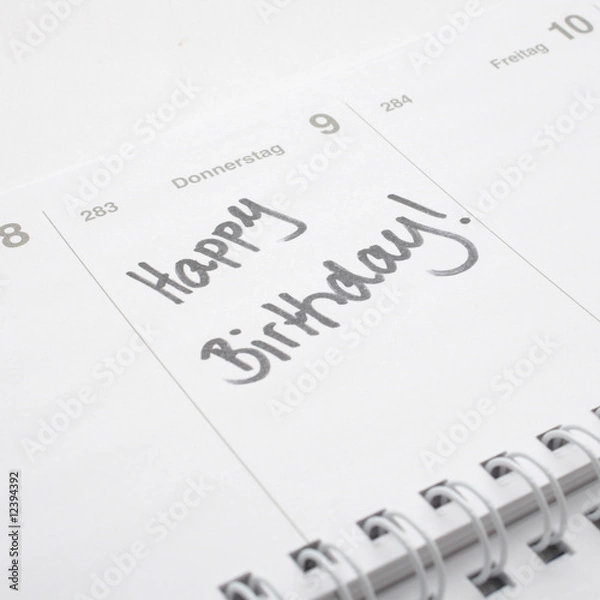 Obraz Kalender Eintrag Happy birthday
