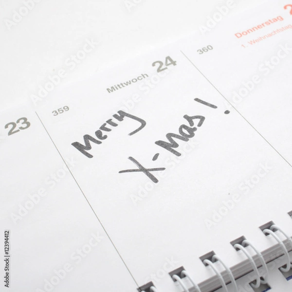 Obraz Kalender Eintrag Merry X-Mas