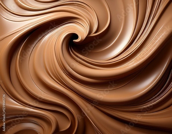 Obraz swirling mocha mousse texture with soft gradients creating a warm and inviting background