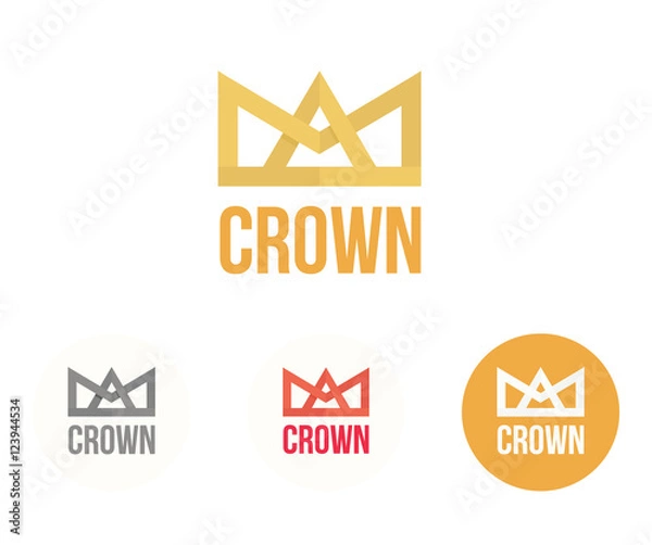 Obraz Crown vector logo. Modern colorful reign and power concept