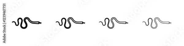 Fototapeta Snake icon Outline sign symbol set