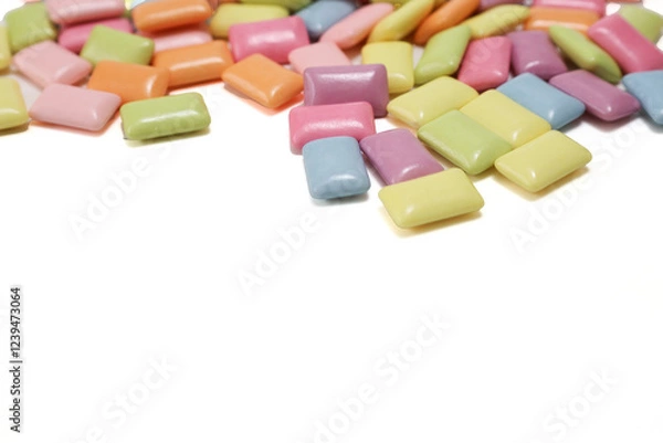 Fototapeta カラフルなフルーツ味のチューイングガム