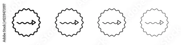 Obraz undulating arrow icon Flat illustration sign