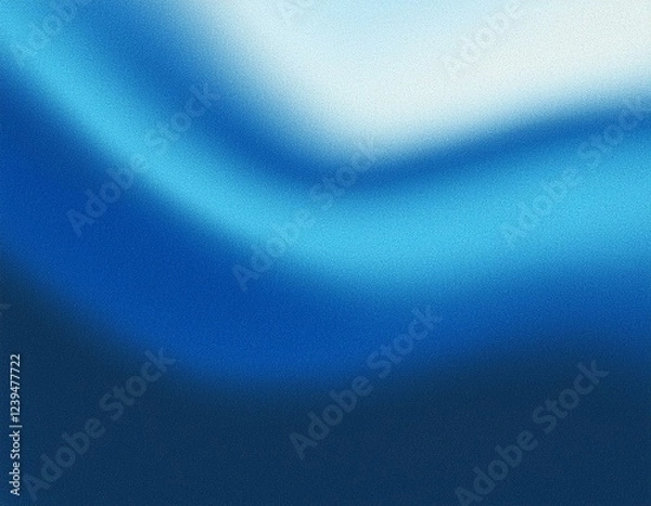Fototapeta blue and white liquid gradient background with grain noise texture effect
