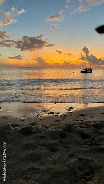 Fototapeta sunset on the beach