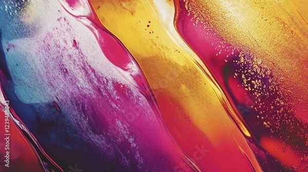 Fototapeta Abstract Fluid Art with Vibrant Colors and Dynamic Textures for Backgrounds