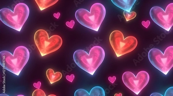 Obraz background with hearts