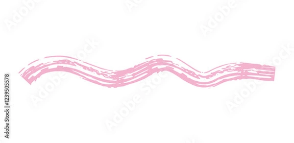 Fototapeta Hand drawn simple arrow drawn with wax crayon, chalk or charcoal. Uneven dry texture for underlining highlighting. Pencil drawn lines, strikethrough, grungy vector isolated on white
