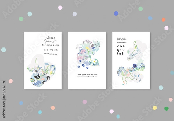 Fototapeta Floral Abstract Posters Layout