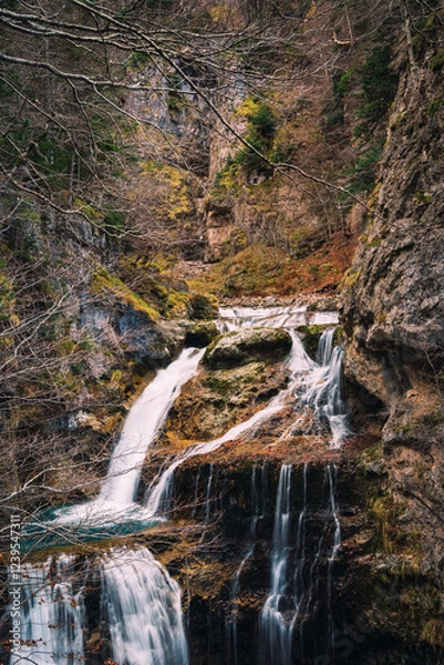 Obraz Panoramic view of forests and rivers, Ordesa National Park and Monte Perdido.