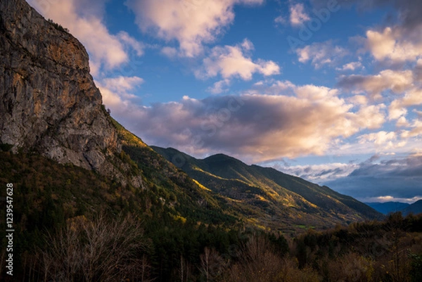 Obraz Panoramic view of forests and rivers, Ordesa National Park and Monte Perdido.