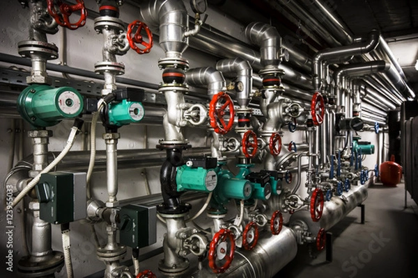 Obraz office building heating system control equipment