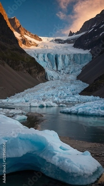 Obraz Glacial Serenity at Sunset