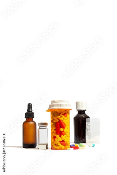 Obraz medicine bottle and pills