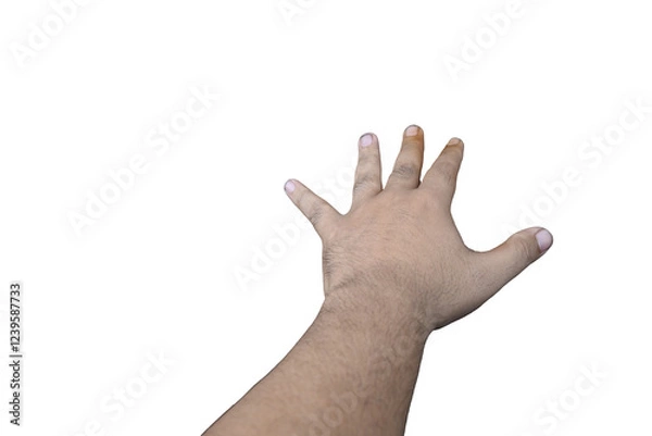 Fototapeta Reaching Hand Isolated Against a Dark Void Symbolizing the Pursuit of Dreams