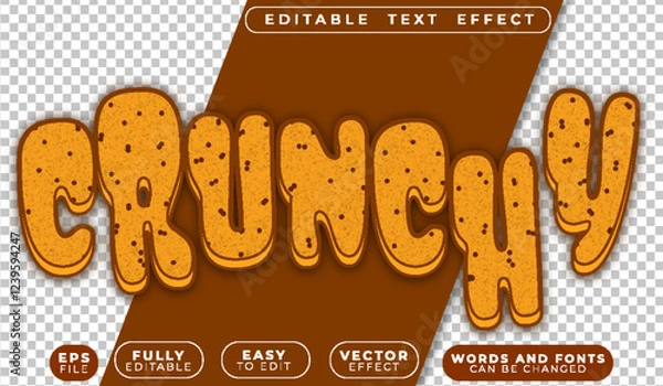 Fototapeta Crunchy Snack Crispy Fully Editable Vector Text File