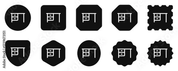 Fototapeta Editable office table vector icon. Part of a big icon set family. Perfect for web and app interfaces, presentations, infographics, etc