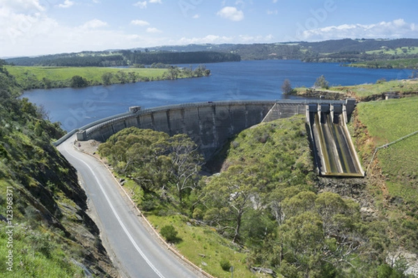 Obraz Dam of Myponga Reservoir, MyPonga, Australia Południowa