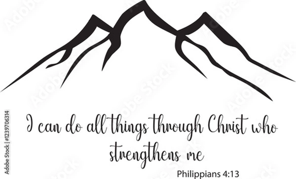 Obraz I can do all things vector