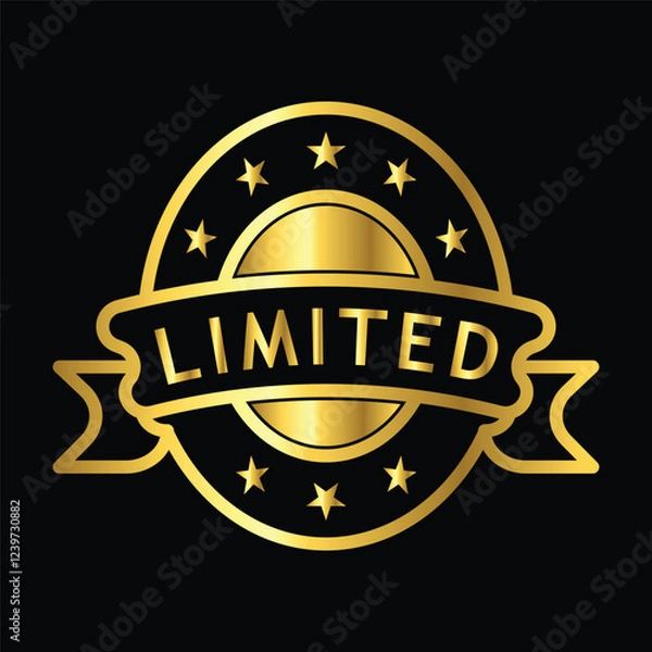 Fototapeta gold color limited rubber stamp ribbon vector icon sticker label minimalist design for digital and print projects
 Graphic Design Icons Making a Huge Impact on Visual Aesthetics