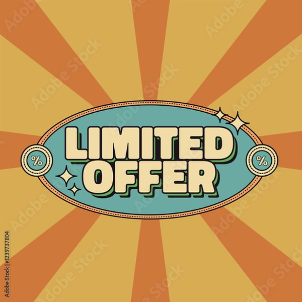Obraz vintage text vector limited offer