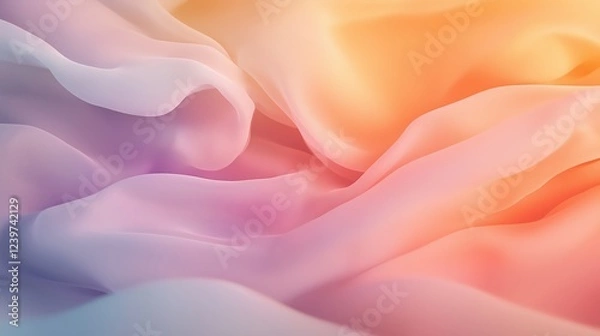 Fototapeta Pastel Fabric Texture Background Soft Light Gradient Hues
